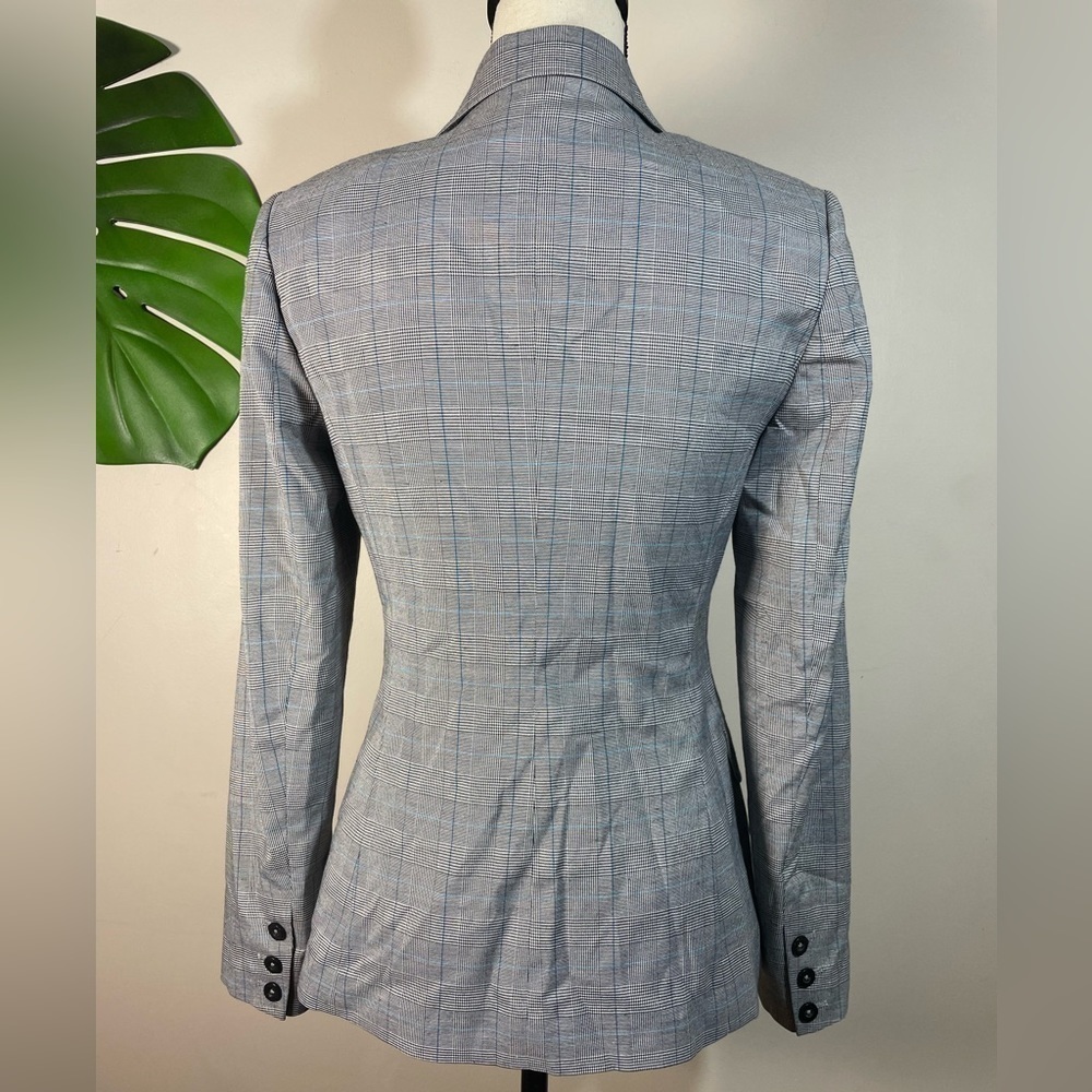 Yumi Kim NWOT Grey & Blue Plaid Blazer Size Small - Picture 4 of 15